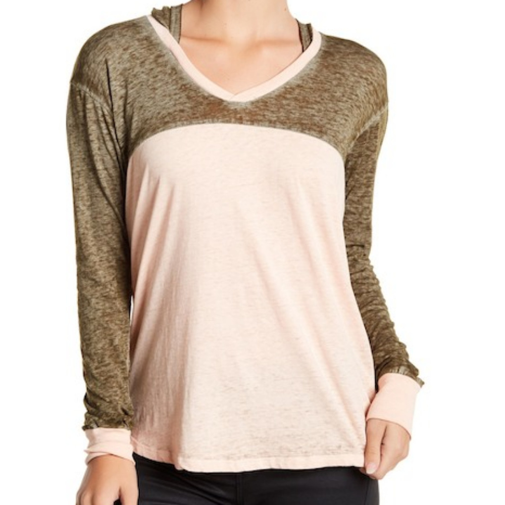 2 for $20 Abound Colorblock Long Sleeve Women's Hoodie Tee